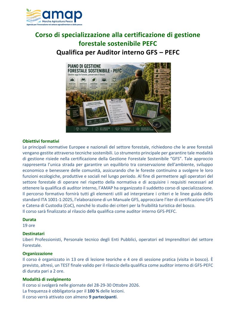 Locandina del corso