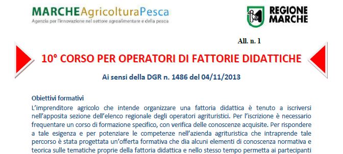 10° Corso per Operatori Fattorie Didattiche 2022 (25/10/2022)