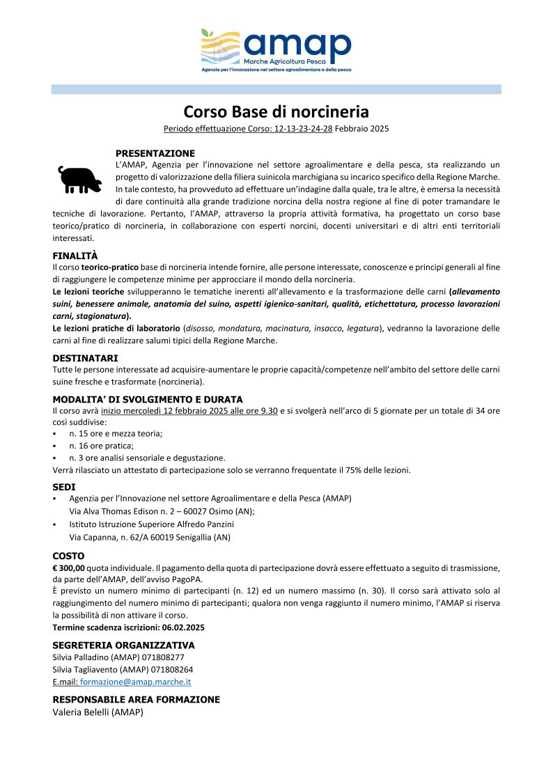 Locandina del corso