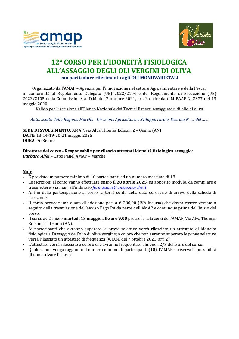 Locandina del corso