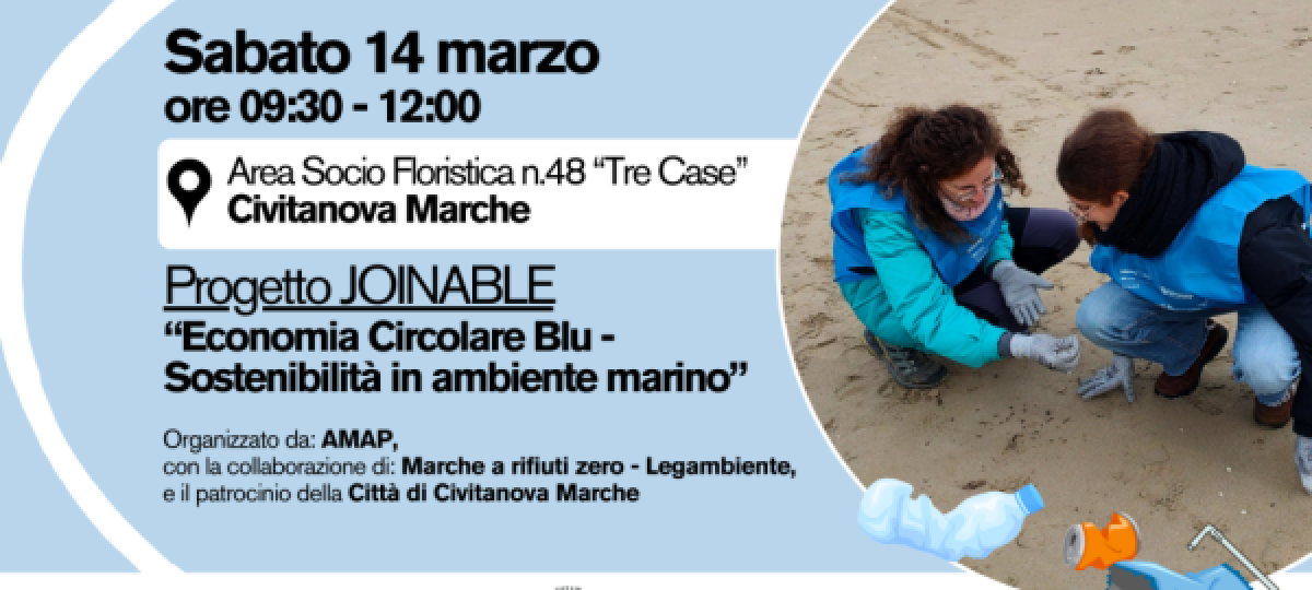 14/03/2026: A Civitanova Marche il terzo appuntamento delle “Giornate blu per la spiaggia” del progetto JOINABLE